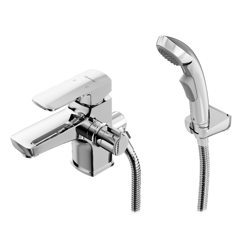 Смеситель Elghansa SCARLETT 1612225-BR01 для умывальника с гигиеническим душем однорычажный, хром 1612225-BR01