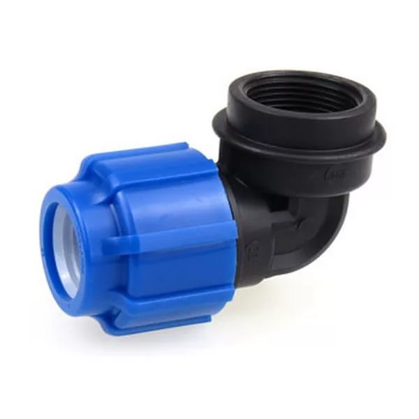 Отвод ПЭ с внутр. труб. резьбой 50х1 1/2" (обж.) 