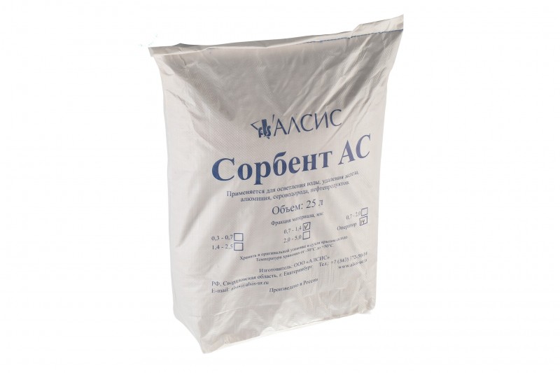 Сорбент АС (фр.0,7-1,4 мм/14 кг/25 л) Сорбент АС (фр.0,7-1,4 мм/14 кг/25 л)
