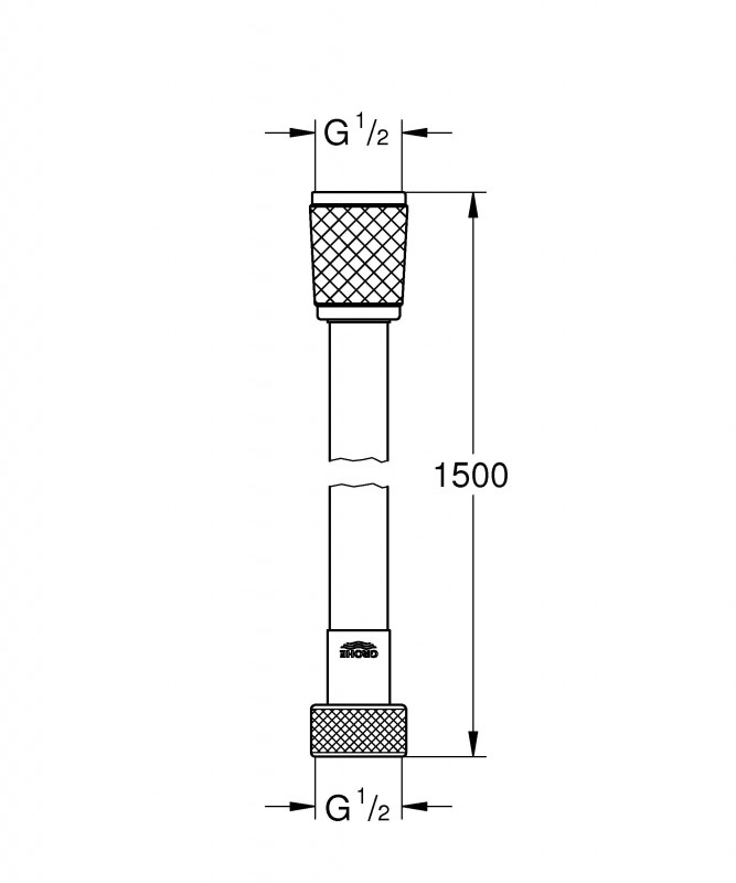 Душевой шланг GROHE Relexaflex, 1500 мм,хром (45973001, 45973000) 
