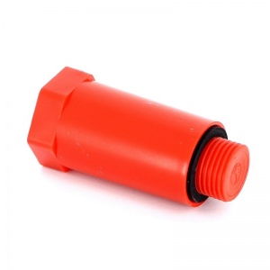 Заглушка 1/2" нар монтажная красная Millennium PZMK1212